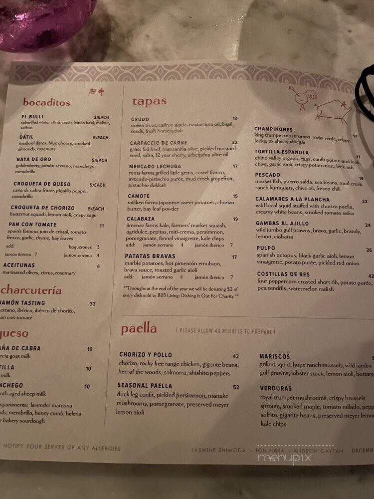 Loquita - Santa Barbara, CA menu_pic