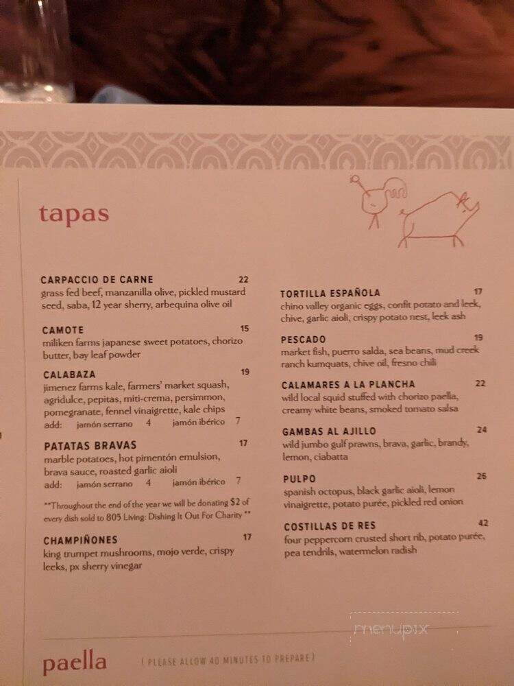 Loquita - Santa Barbara, CA menu_pic