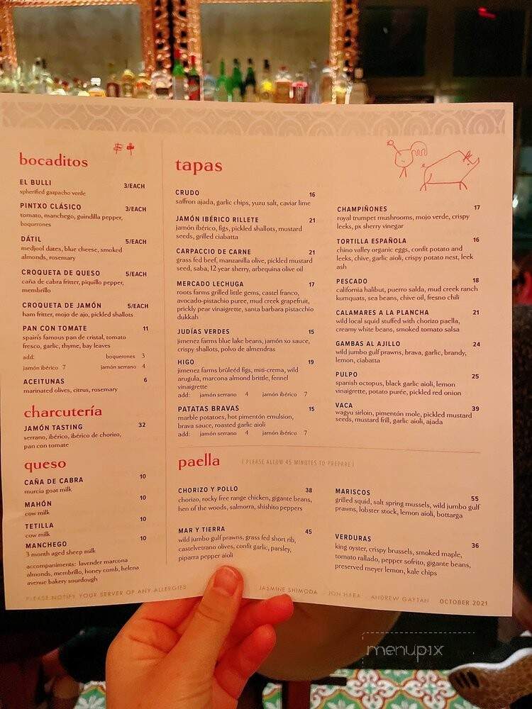 Loquita - Santa Barbara, CA menu_pic