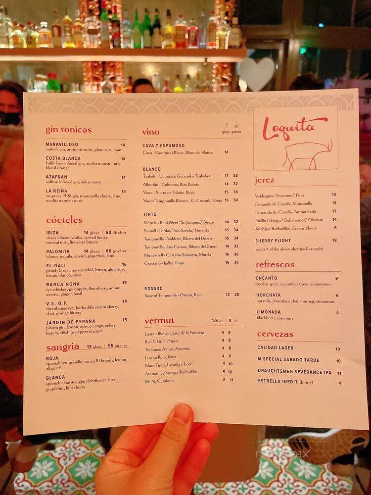 Loquita - Santa Barbara, CA menu_pic
