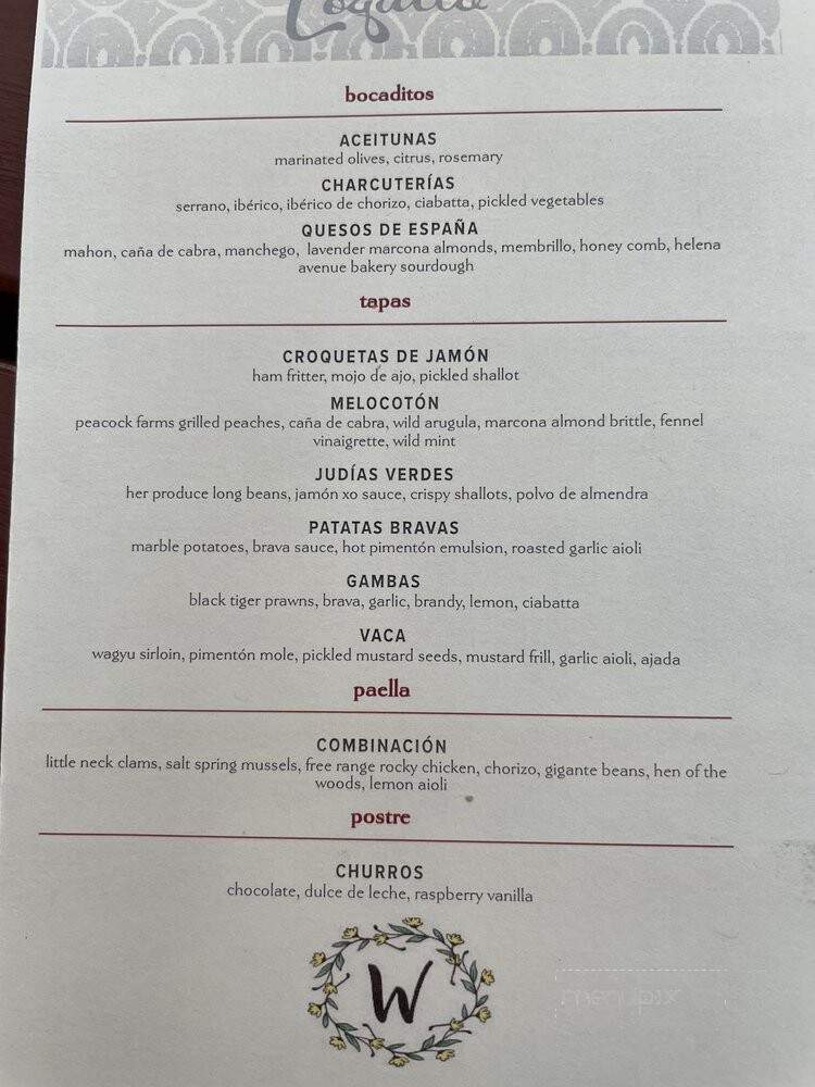 Loquita - Santa Barbara, CA menu_pic