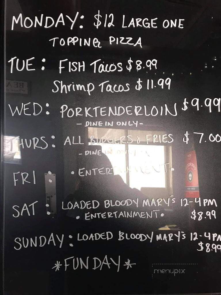 Beach House Pub - Thornville, OH menu_pic