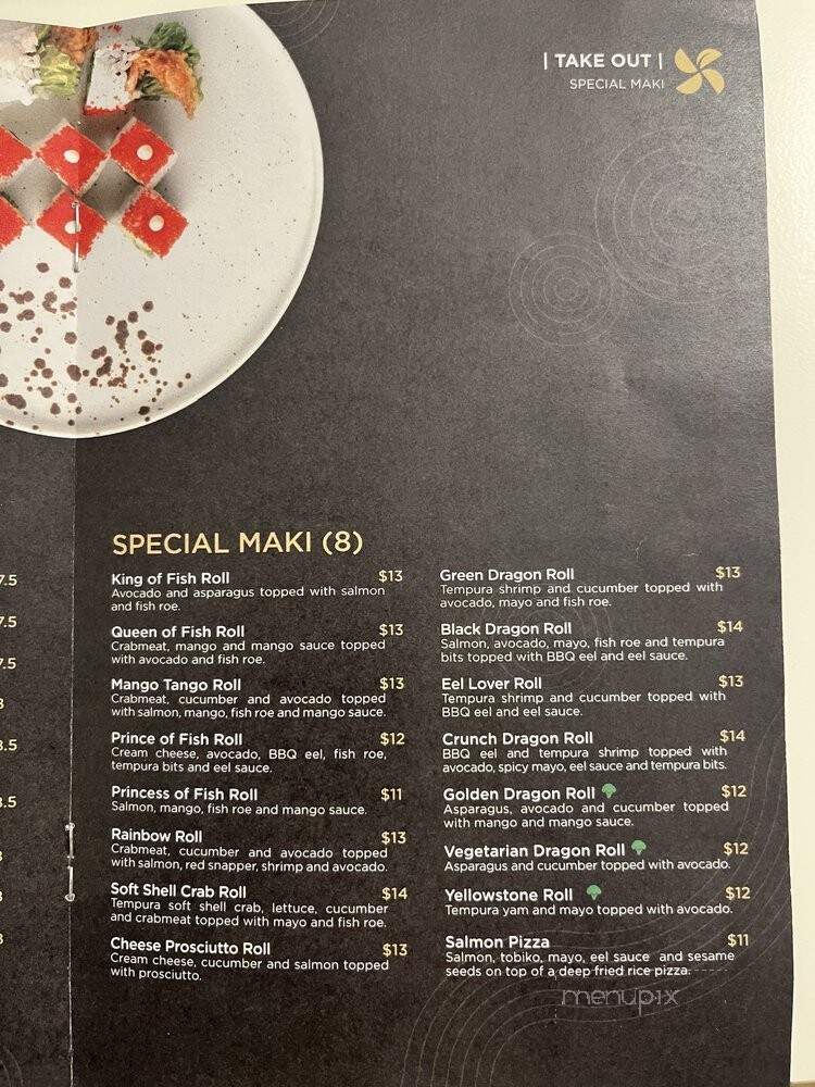 Wind Japanese & Thai - Niagara Falls, ON menu_pic