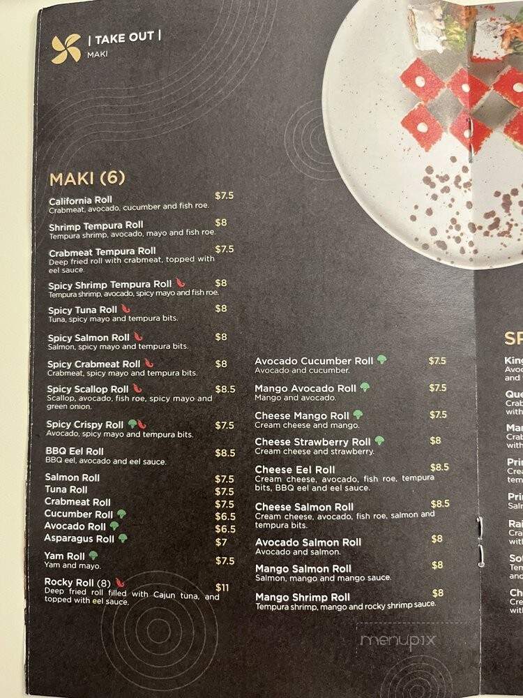 Wind Japanese & Thai - Niagara Falls, ON menu_pic
