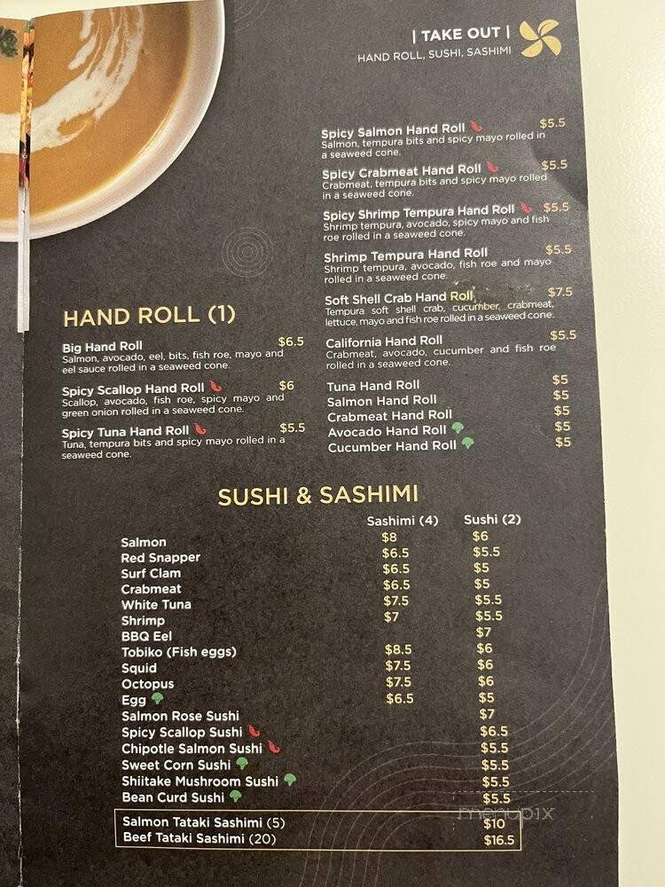 Wind Japanese & Thai - Niagara Falls, ON menu_pic