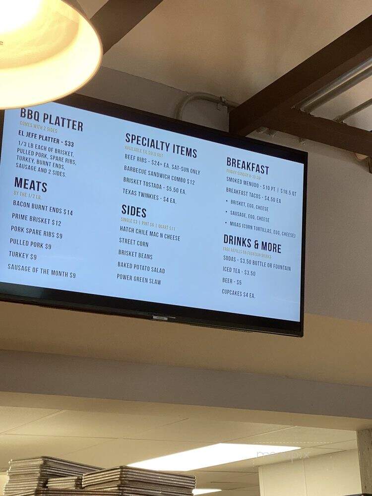 Hurtado Barbecue - Arlington, TX menu_pic