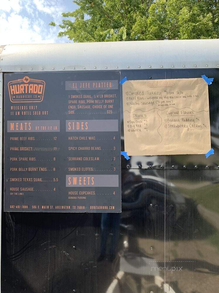 Hurtado Barbecue - Arlington, TX menu_pic
