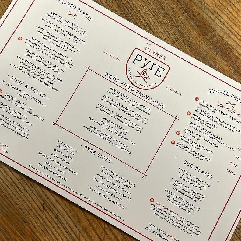 Pyre Provisions - Covington, LA menu_pic