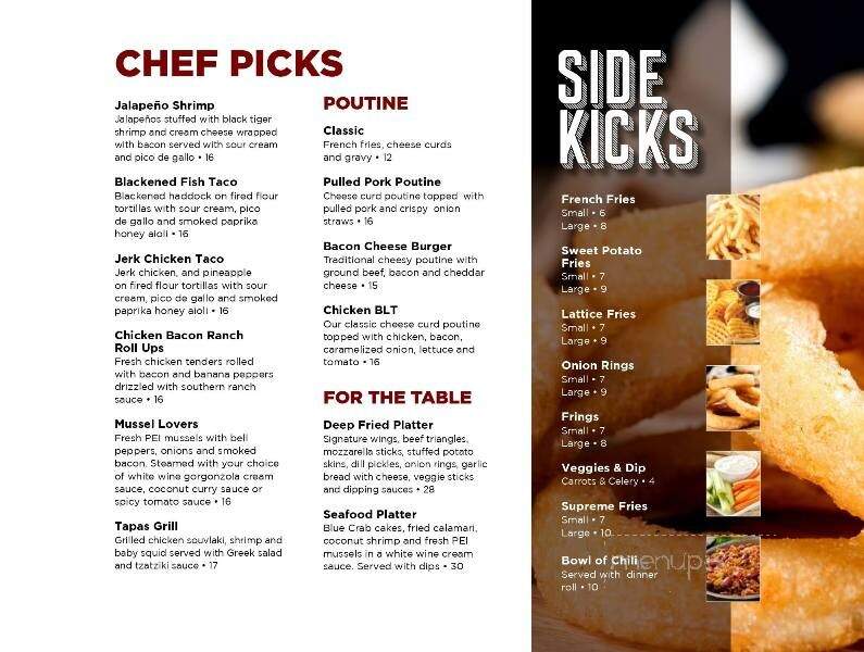 One Eyed Jack Pub & Grill - Oshawa, ON menu_pic