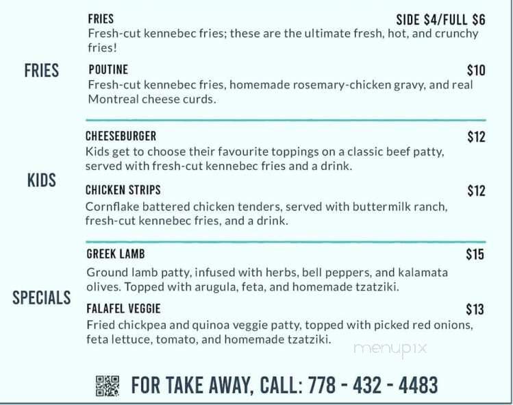 The Hive Eatery - Victoria, BC menu_pic