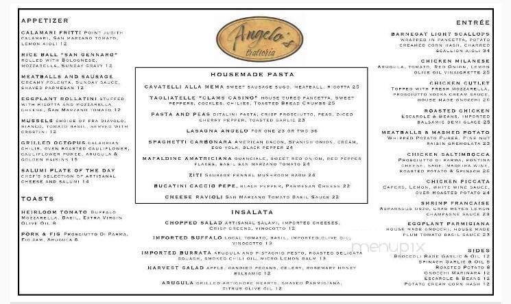 Angelo's Trattoria - Bordentown, NJ menu_pic
