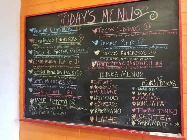 La Chaiteria - Tucson, AZ menu_pic