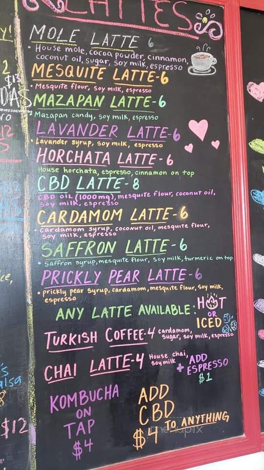 La Chaiteria - Tucson, AZ menu_pic