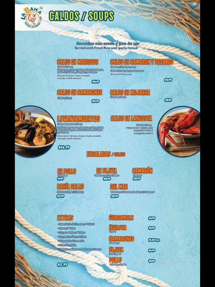 La Bahia Restaurant - Houston, TX menu_pic