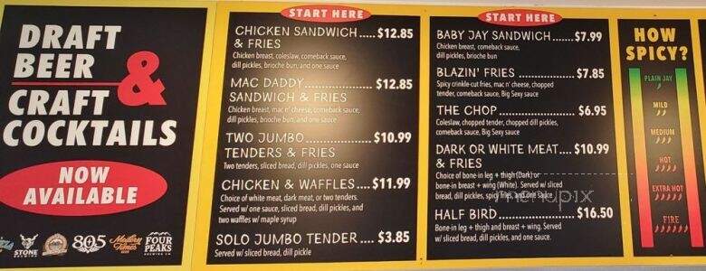 Jay Bird's Chicken - Sedona, AZ menu_pic