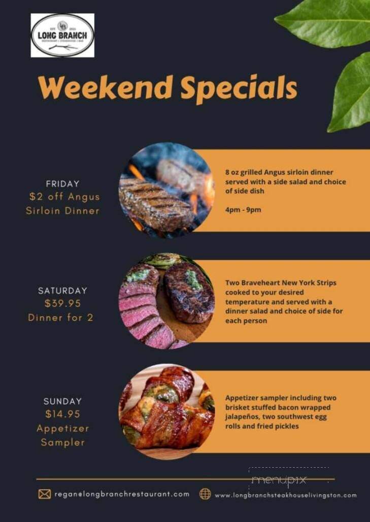 Long Branch Steakhouse - Livingston, TX menu_pic