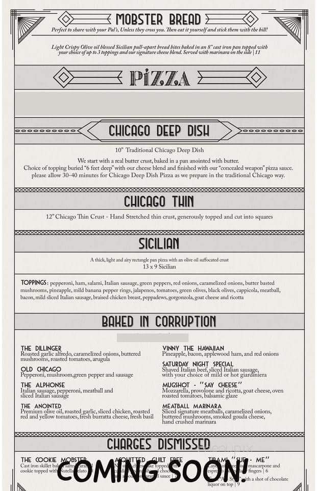 Capone's Speakeasy & Pizzeria - Muskegon, MI menu_pic