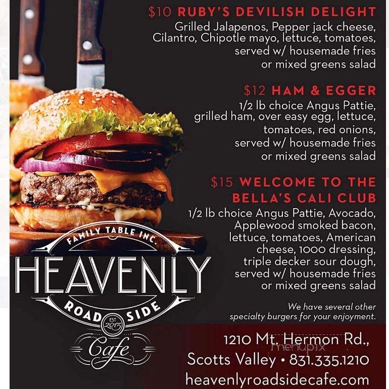 Heavenly Roadside Cafe - Scotts Valley, CA