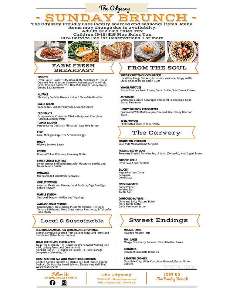 Odyssey Sweet Spot - Tinley Park, IL menu_pic