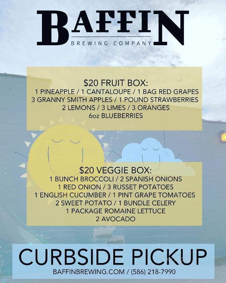 Baffin Brewing Company - Saint Clair Shores, MI menu_pic