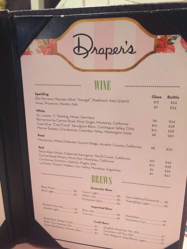 Draper's - White Sulphur Springs, WV menu_pic
