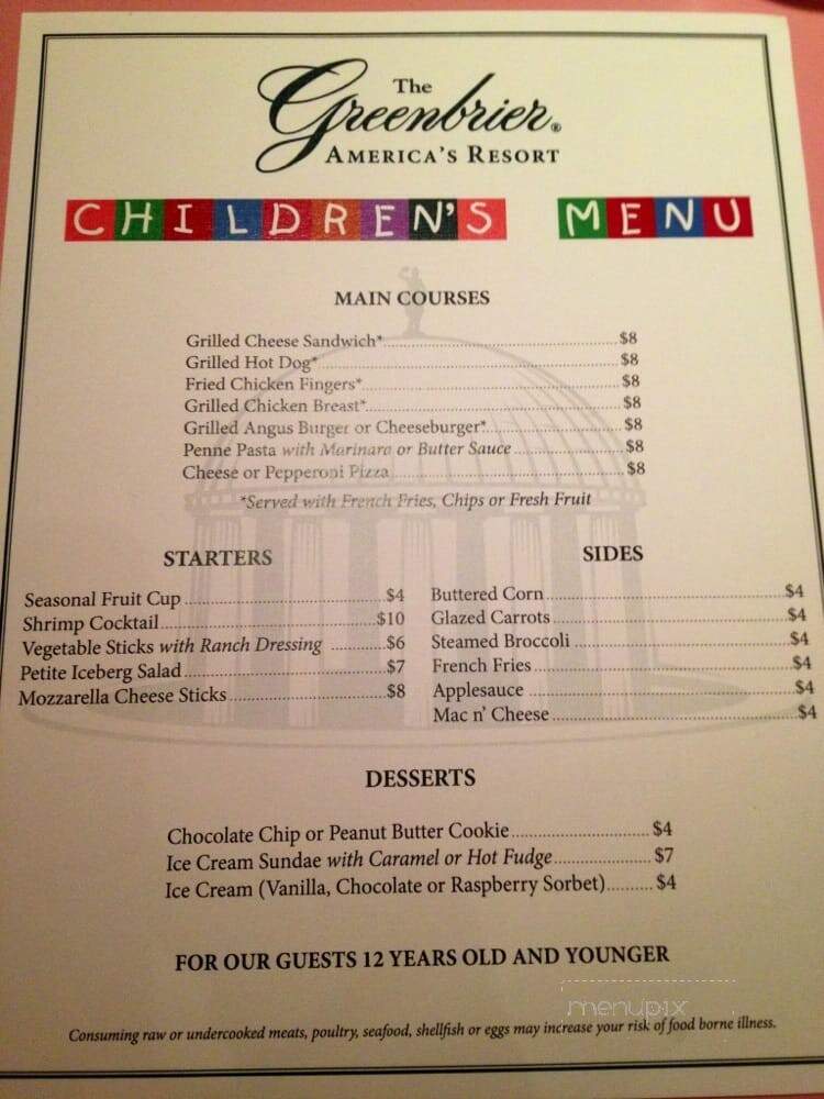 Draper's - White Sulphur Springs, WV menu_pic