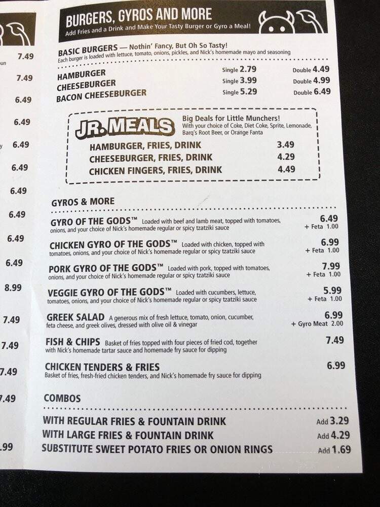 Nick's Jr. Burgers Gyros - Everett, WA menu_pic