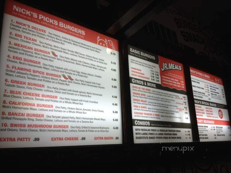 Nick's Jr. Burgers Gyros - Everett, WA menu_pic