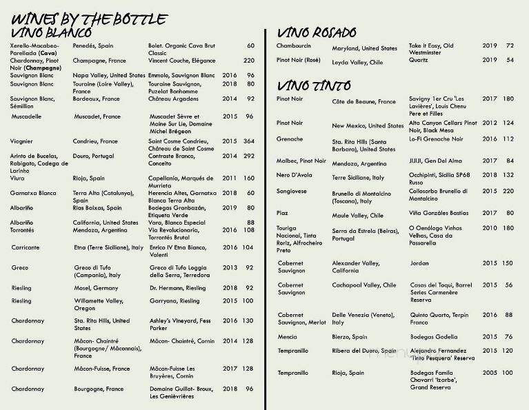 Taberna la Boca - Santa Fe, NM menu_pic