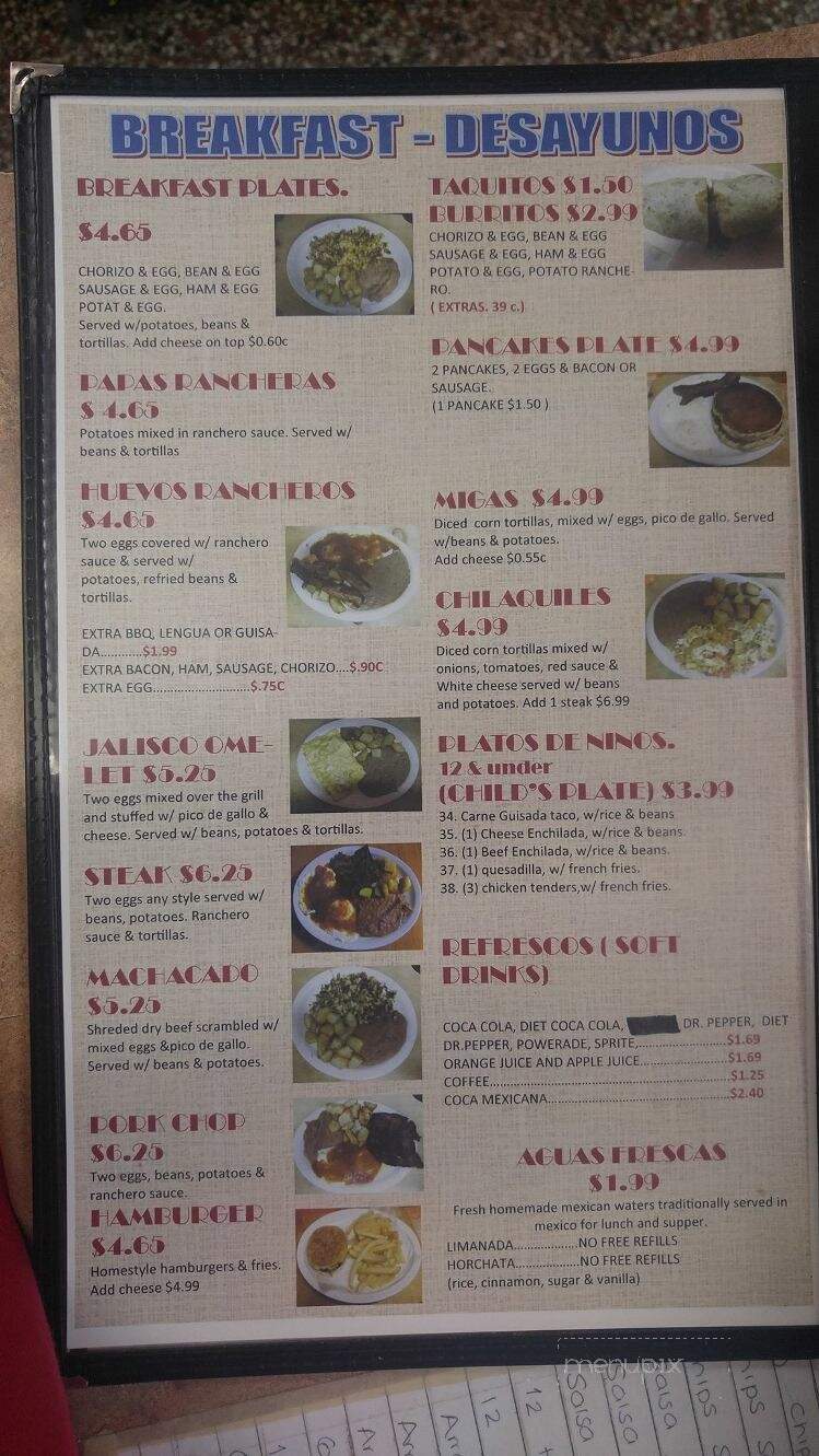 Aranda's Taqueria - Lubbock, TX menu_pic