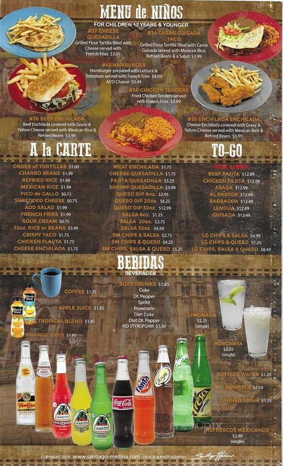 Aranda's Taqueria - Lubbock, TX menu_pic