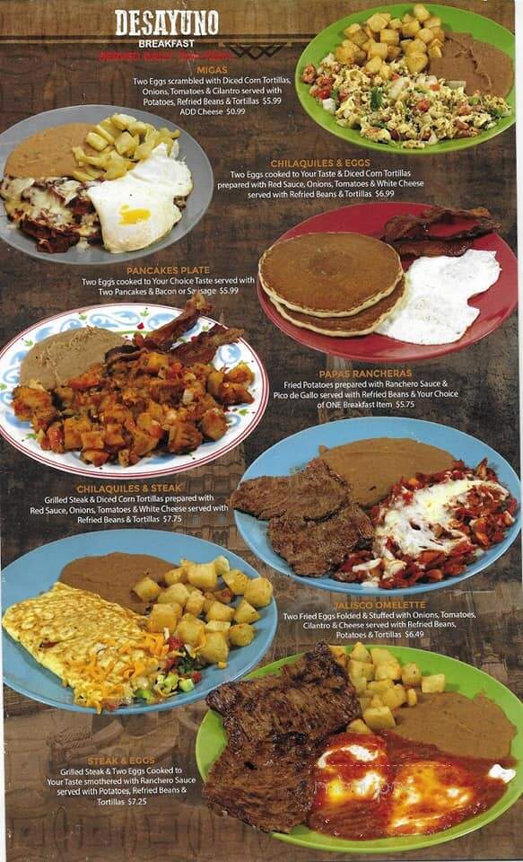 Aranda's Taqueria - Lubbock, TX menu_pic