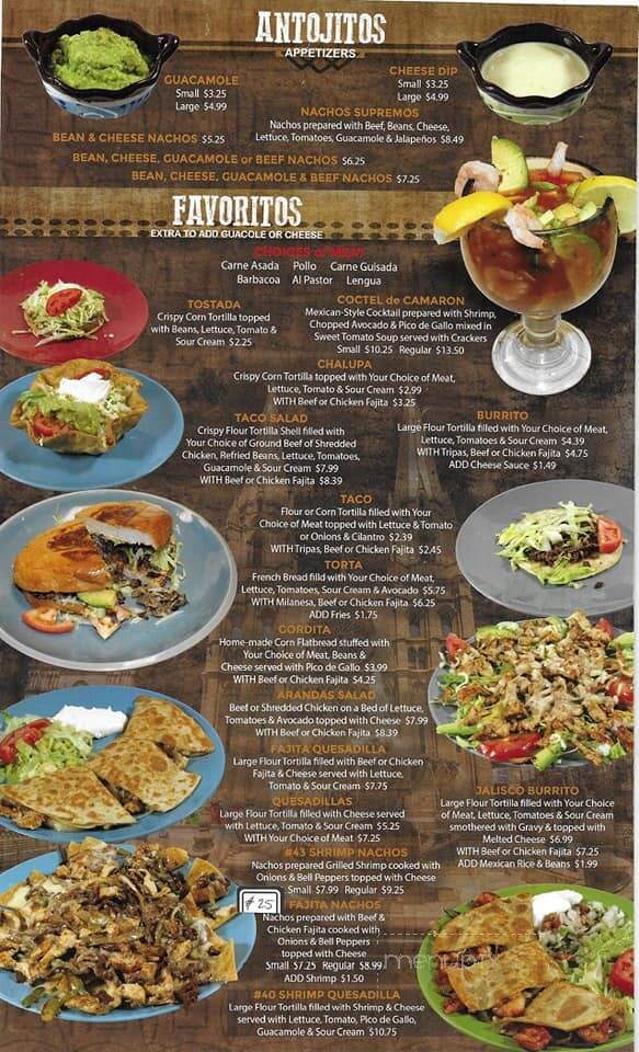Aranda's Taqueria - Lubbock, TX menu_pic