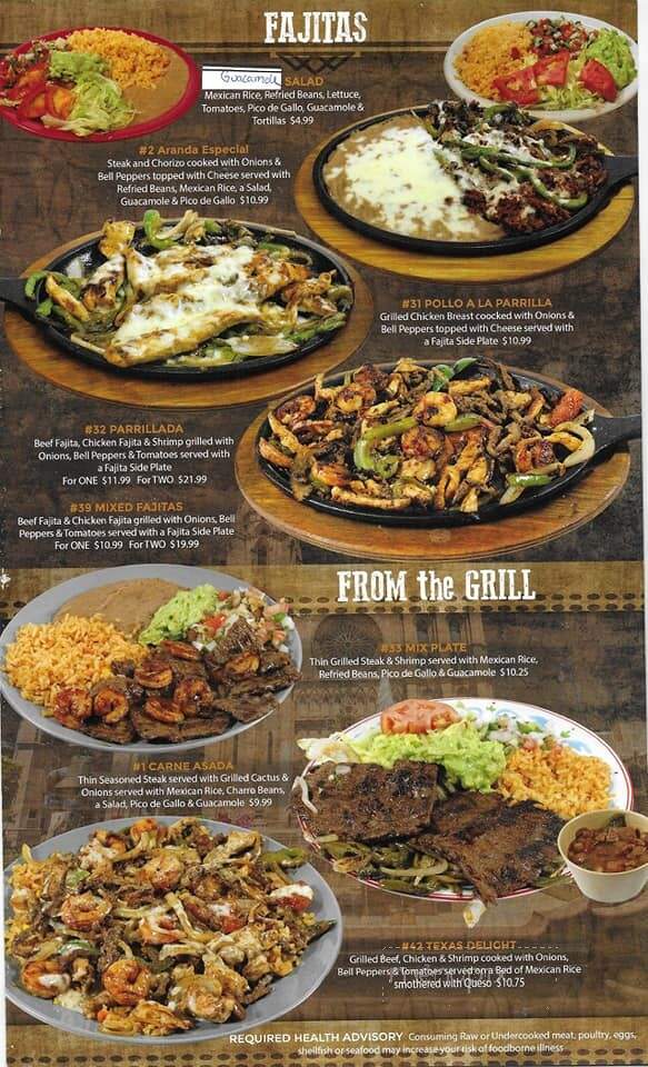 Aranda's Taqueria - Lubbock, TX menu_pic