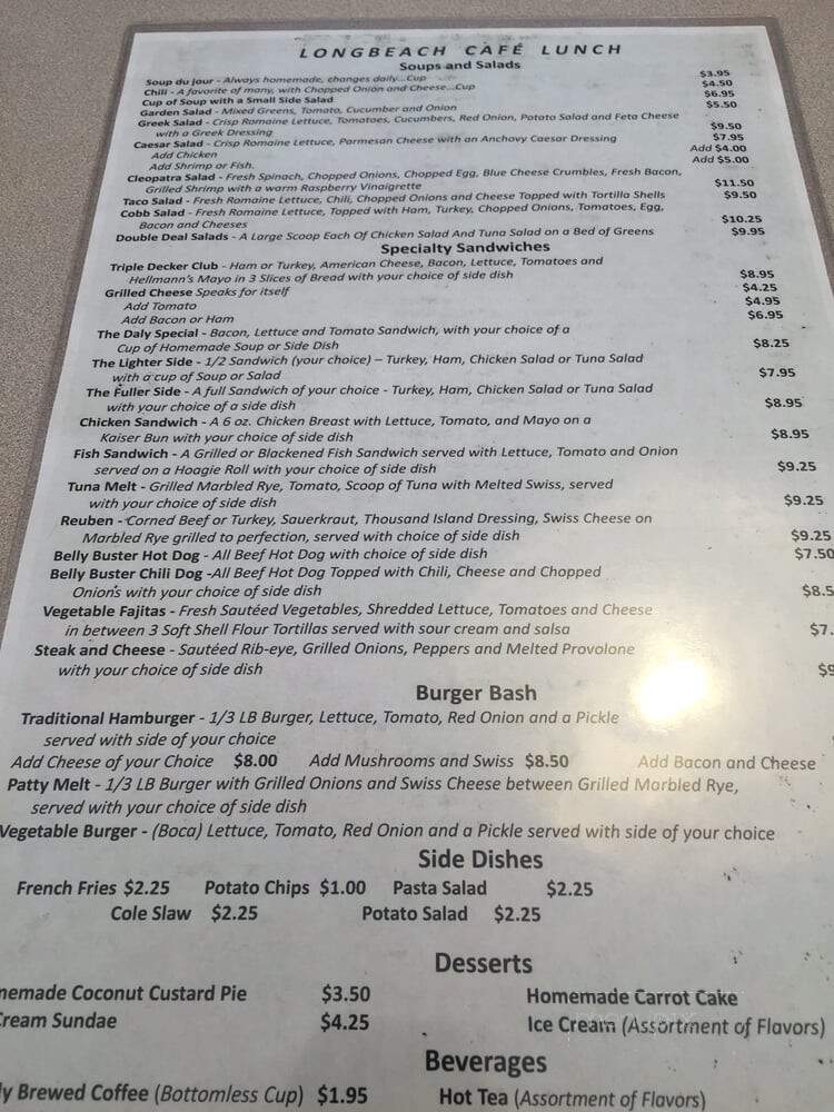 Longbeach Cafe - Longboat Key, FL menu_pic