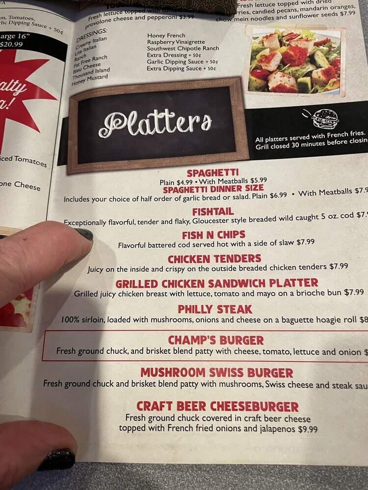 Champs Pizza - Thornville, OH menu_pic