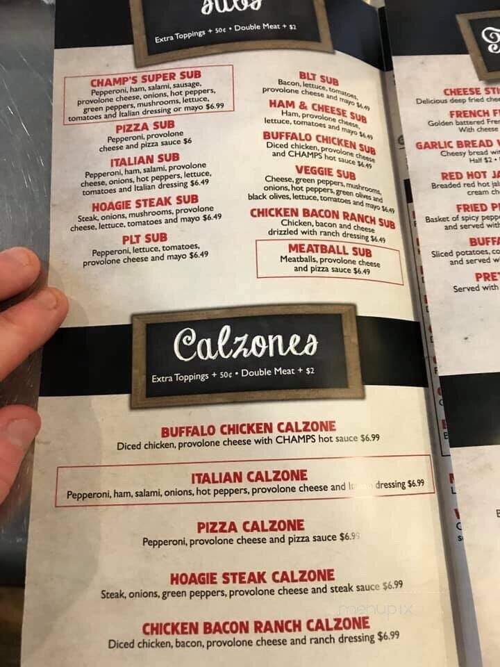 Champs Pizza - Thornville, OH menu_pic