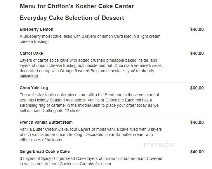 Chiffon Kosher Cake Center - Brooklyn, NY