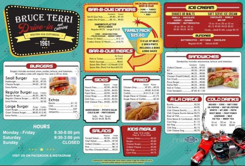 Bruce Terri Drive-In & Catering - Barling, AR menu_pic