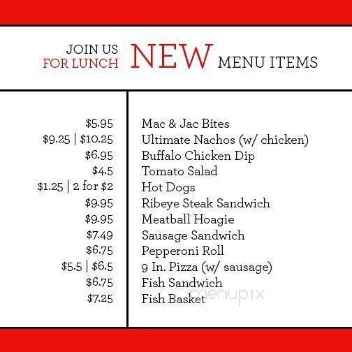 Main Street Station - Bridgeport, WV menu_pic
