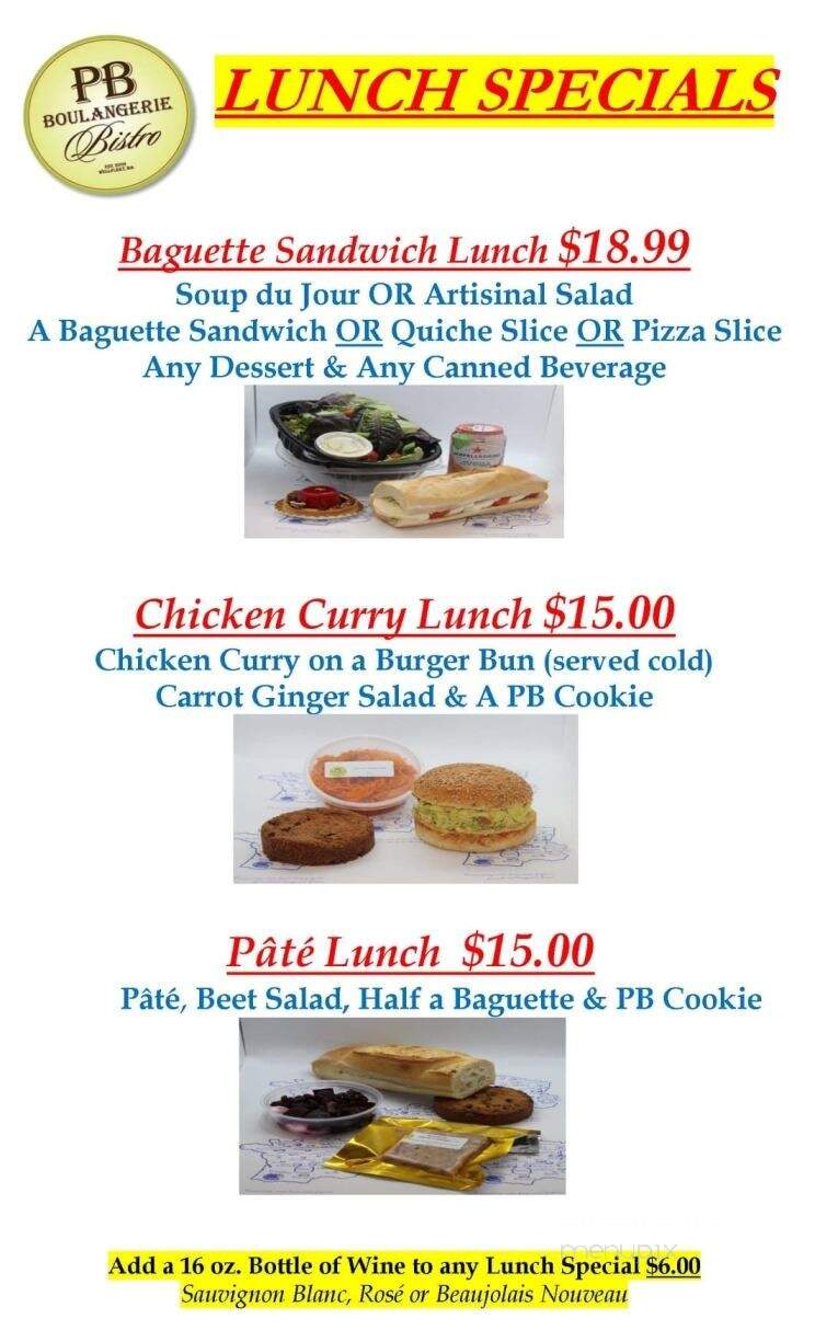PB Boulangerie - Wellfleet, MA menu_pic