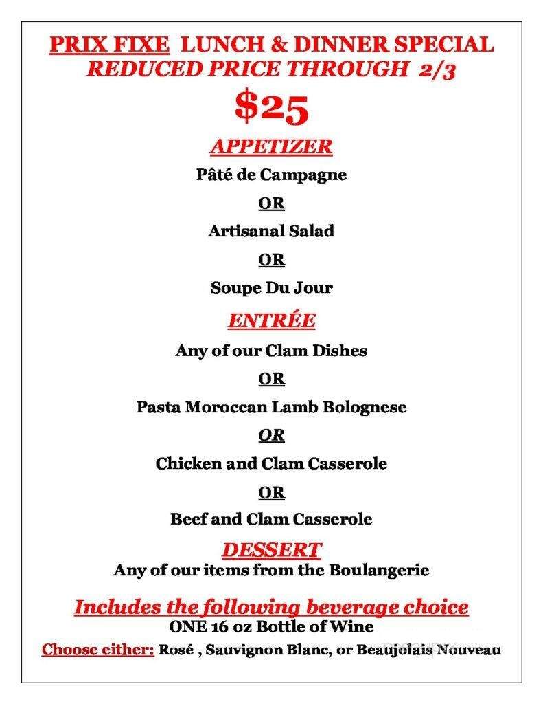 PB Boulangerie - Wellfleet, MA menu_pic