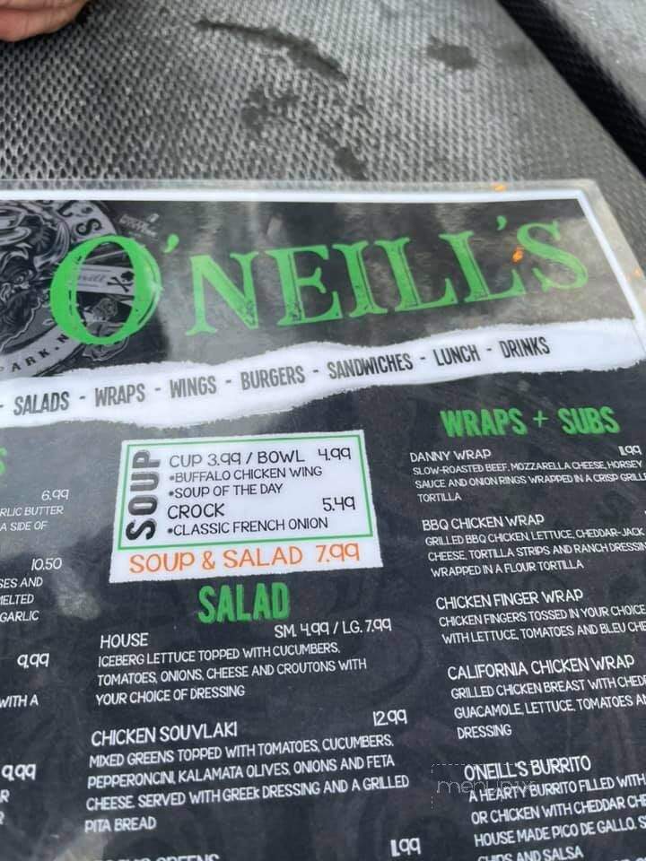 O'Neill's Stadium Inn - Orchard Park, NY menu_pic