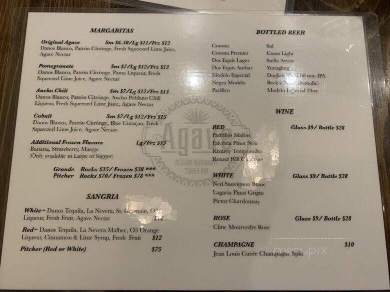 Agave - Lewes, DE menu_pic