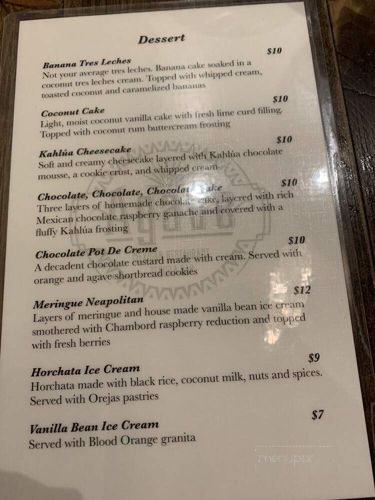 Agave - Lewes, DE menu_pic