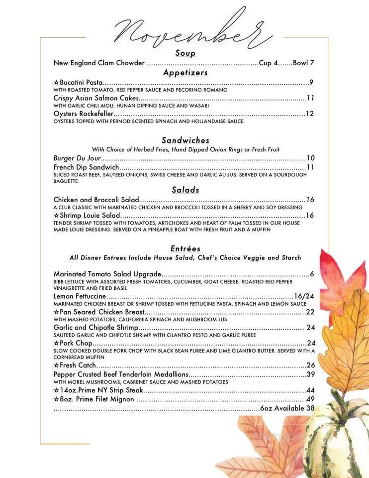 Club Continental - Orange Park, FL menu_pic
