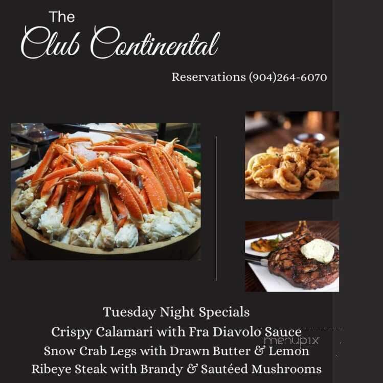 Club Continental - Orange Park, FL menu_pic