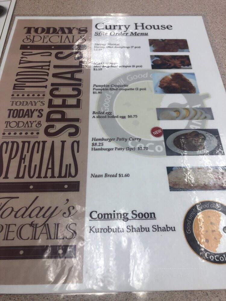 Curry House Coco Ichibanya - Aiea, HI menu_pic
