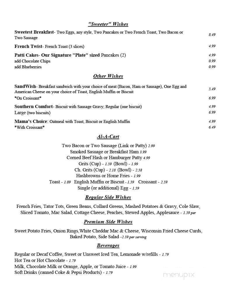 Jeannie's Place - Eustis, FL menu_pic