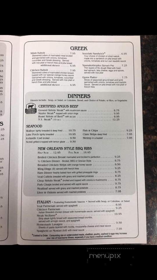 River Crest Family Dining - Clinton Township, MI menu_pic
